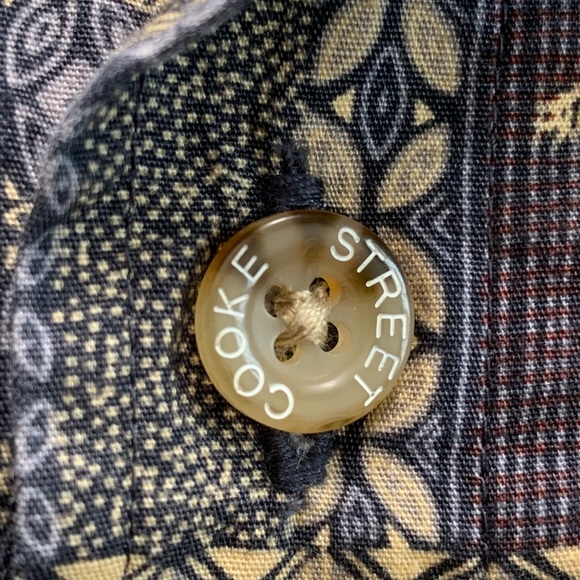 Vintage Cooke Street Hawaiian Palm Tree Checked Men's Cotton Aloha Shirt 2XL - Picture 4 of 11